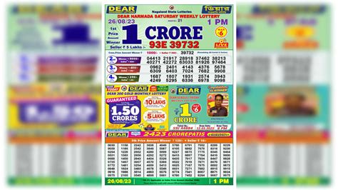 dear narmada saturday weekly lottery|Nagaland State Lottery Dear Narmada Saturday result for .